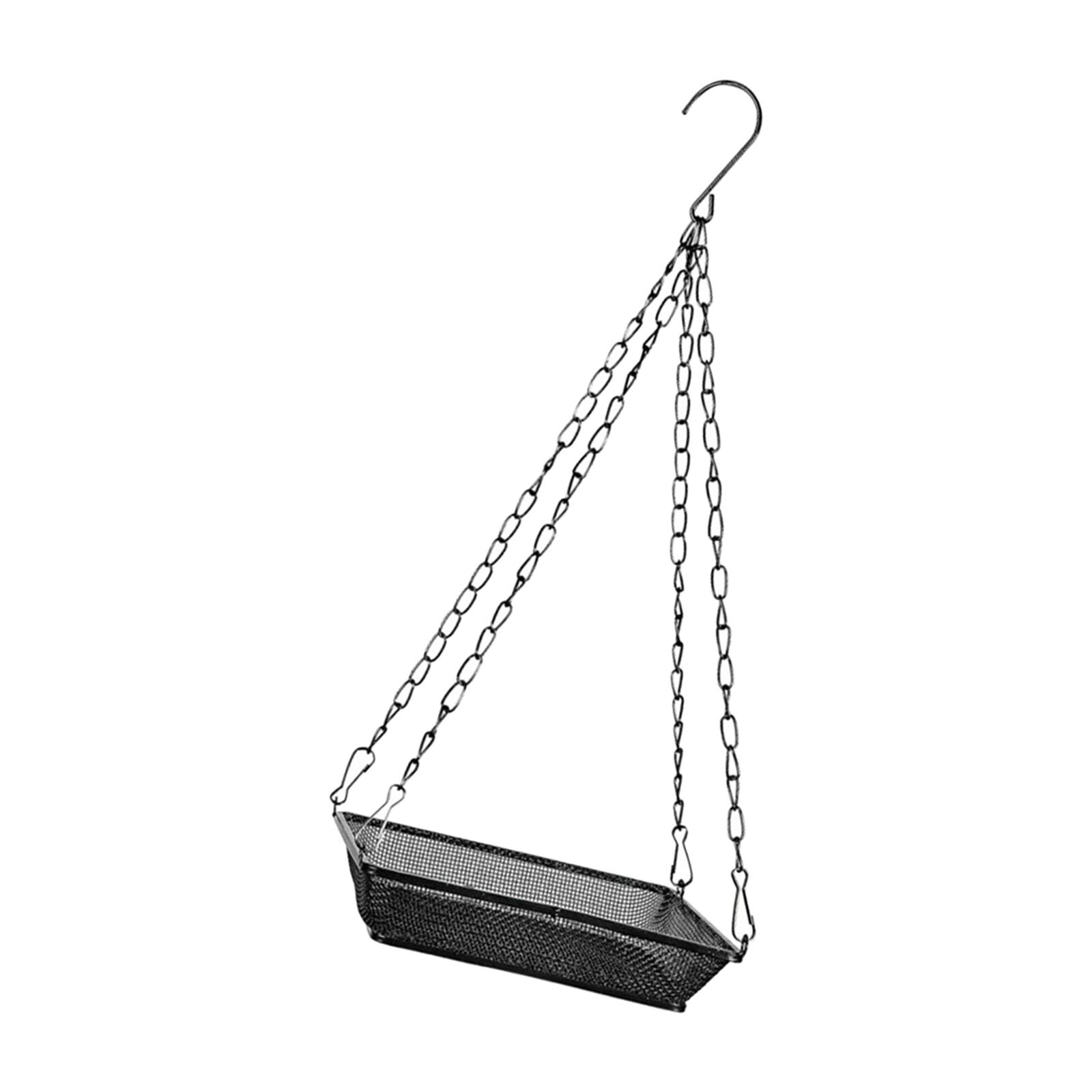 Ioensy - Comedero Colgante Para Pájaros, Bandeja De Semillas, Cadenas Duraderas Para Exteriores, Patio Trasero