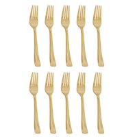 Magideal - Suministros De Decoración De Utensilios, Vajilla Para Cumpleaños, Festival, Compromiso, Cenas, Bar , 10X Tenedores Dorados