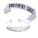thumbnail image 2 of Cumpleaños Sash & Crowns Kit Diadema Regalos Para Fiesta Boda Dama Plata, 2 of 5