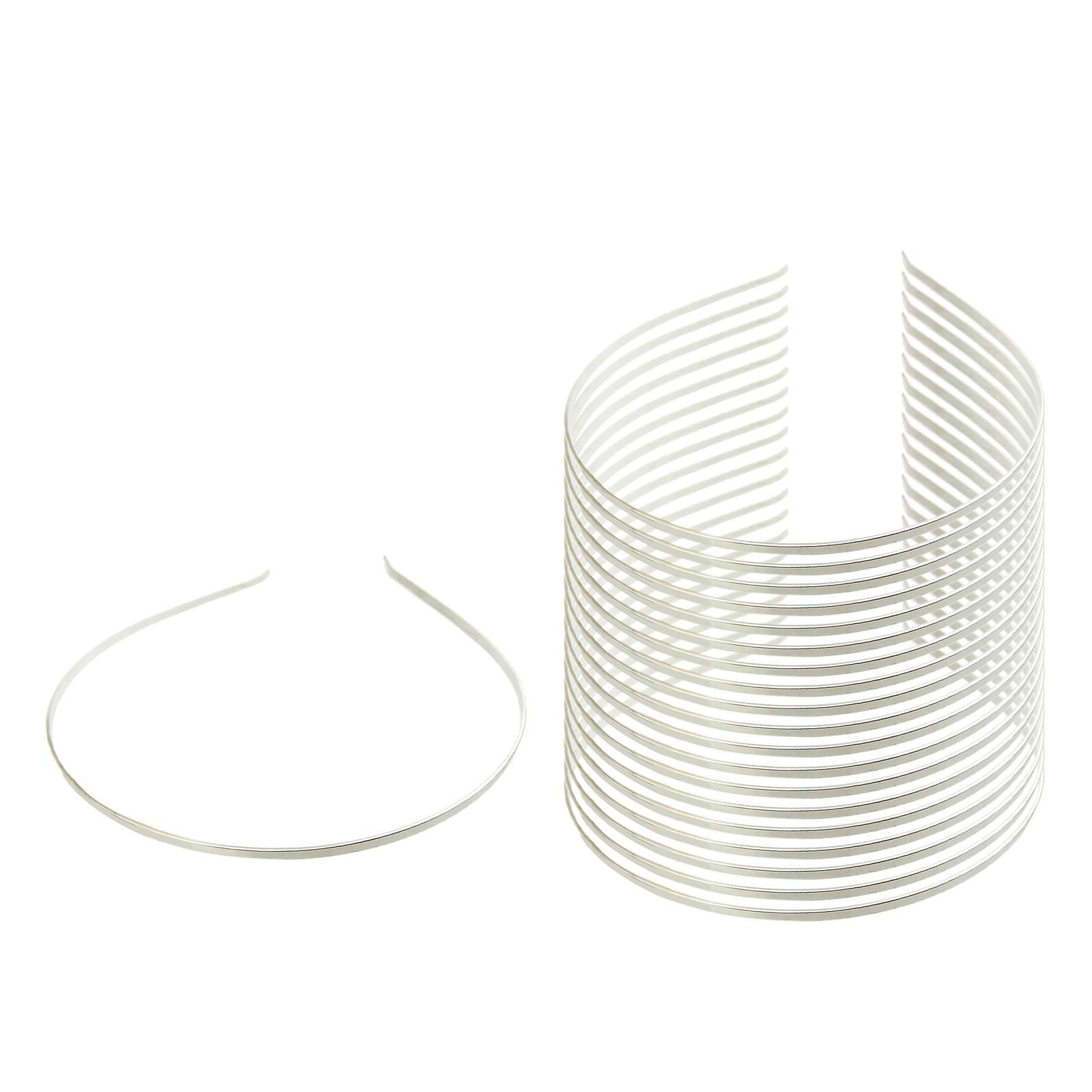 Magideal - Diadema Liso 20X, Aro Para El Cabello Cómodo, Marco De Alambre De Hierro En Blanco, Banda Para El Cabello Para Bailar, Accesorio De Regalo Di