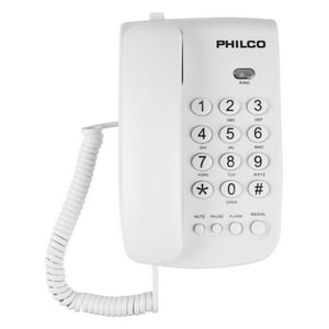 Philco - Telefono Sobremesa Botones Grandes Blanco T150Wh