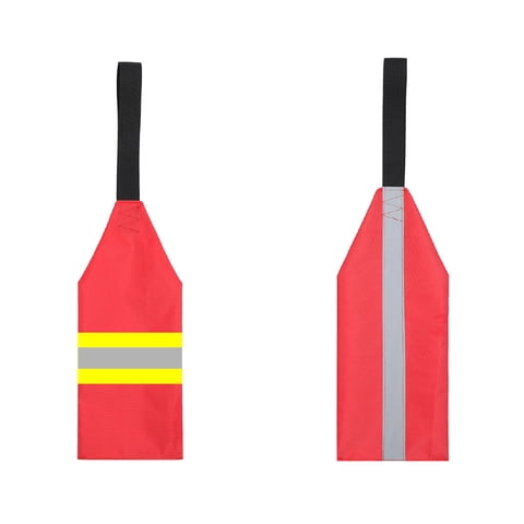 Xusx111 - Bandera De Seguridad De Kayak De 4 Piezas Bandera De Viaje De Advertencia De Canoa Roja Reflectante Con Correa Para Canoas De Kayak Kit De Señales De Accesorios De Seguridad De Remolque (2 P