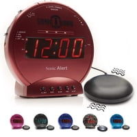 Reloj Sonic Alert Sonic Bomb Loud, Alarma Dual Con Agitador