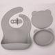 thumbnail image 1 of Make Mealtime Easier with this Baby Silicone Bib Spoon Suction Bowl Set!, 1 of 5