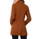 thumbnail image 3 of Abrigo de Invierno para Mujer INSPIRE CHIC de Largo Medio con Cuello Alto, Abotonado, con Bolsillos Inclinados y Forro Completo Marrón Claro Rojo S, 3 of 6