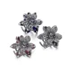 thumbnail image 1 of Mini pinzas para el pelo, pinzas vintage de metal con diamantes de imitación, accesorios para el cabello para mujeres y niñas (3 unidades, morado, azul y gris), 1 of 5