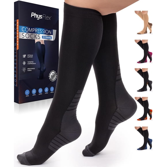 Medias de Compresión PhysFlex 20-30 mmHg para Soporte Circulatorio