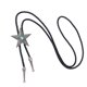 thumbnail image 4 of Black Pu Leather Western Cowboy Rodeo Bolo Tie Bola Collar Plata Antigua, 4 of 5
