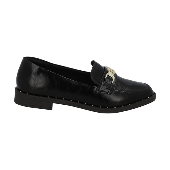 Mocasin Mujer Negro/Dorado Antonella Police