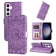thumbnail image 5 of Funda tipo cartera FOXDOCK para Samsung Galaxy S24 , diseño girasol en relieve, cuero PU, cierre magnético, soporte y tarjetero, 5 of 5