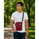 thumbnail image 1 of Bolso Morral Bandolera Hombre Rojo, 1 of 3
