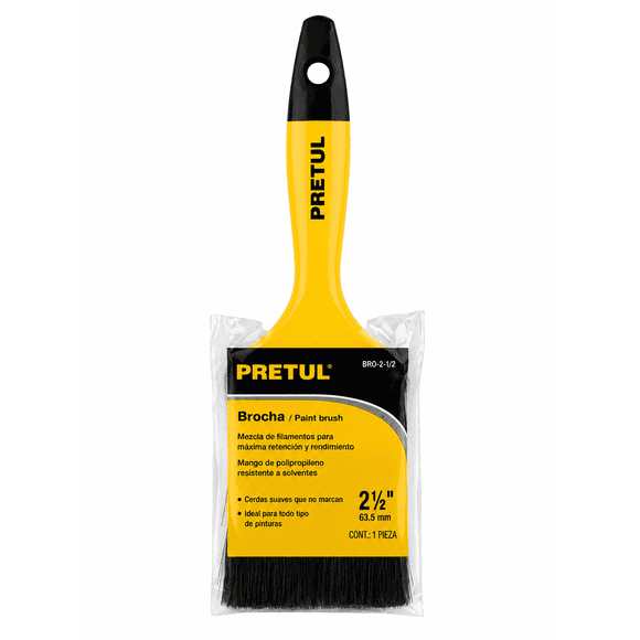Brocha Para Pintar Ultraresistente 2-1/2(6cm) Pretul