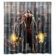 thumbnail image 1 of Cortina de ducha de fantasía con diseño de guerrero de GOD OF WAR, con ganchos, tamaño 66 x 72 pulgadas, 1 of 3