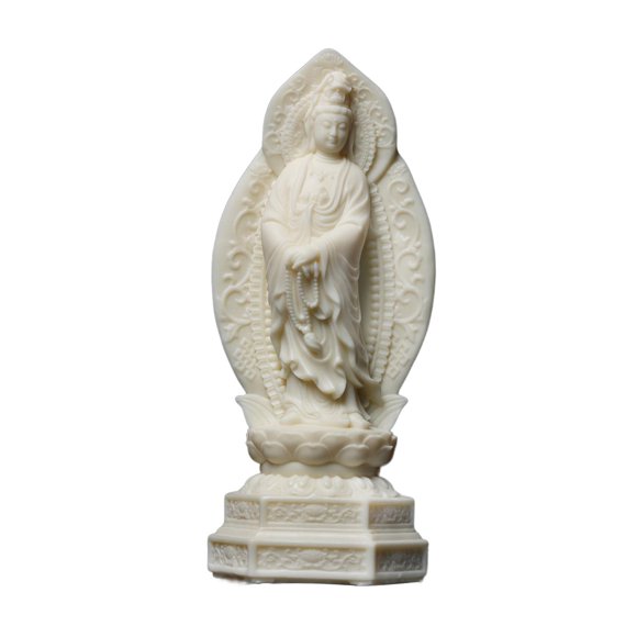Figura De Guanyin, Pieza De Arte Coleccionable, Figura Para Centro De Mesa, Escritorio, Estantería, Color Blanco