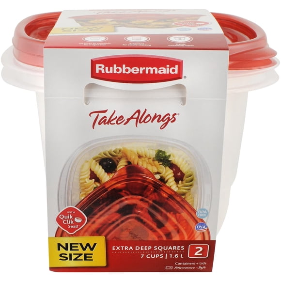 Envase Rubbermaid TakeAlongs 1.6 L Cuadrado Hermético Apilable