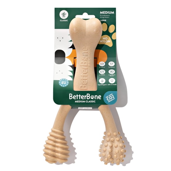 Juguete masticable BetterBone de densidad media sin nylon para perros