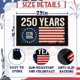 thumbnail image 3 of Alfombra de bienvenida SuQKXCo 43x74 cm Bandera de EE. UU. 250.º aniversario, 3 of 7