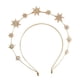 thumbnail image 4 of Diadema Nupcial Para Boda, Diadema De Estrella Para Mujer, Para Vacaciones, Carnaval, Compromiso, Dorado, 4 of 5