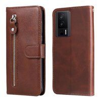 Gangxun - Funda Con Cremallera Para Xiaomi Poco F5 Pro, Carcasa Cartera De Cuero Pu Con Soporte Y Tarjetero
