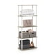 thumbnail image 4 of Estante Furinno Turn-N-Tube de 5 niveles multiusos Sonoma Oak/Blanco, 4 of 5