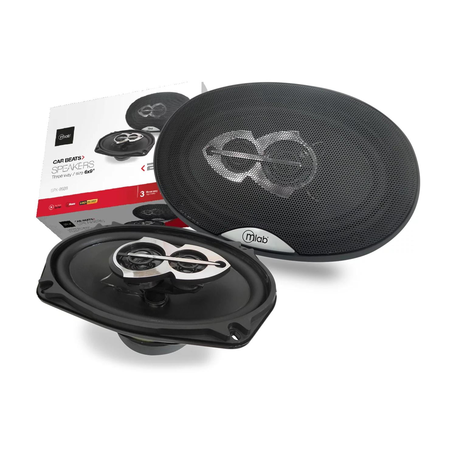 Microlab - Pack 2 Parlantes 6x9" Para Automovil Negro 8988 Mlab