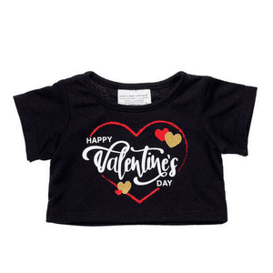 Polera Build A Bear Negra Estampado Happy Vday