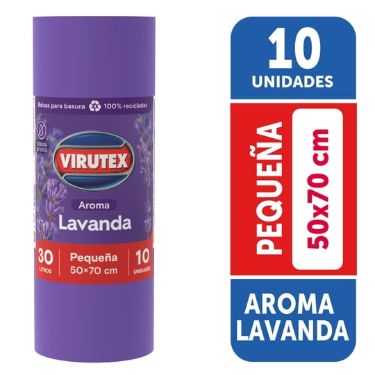 Bolsa De Basura Aroma Lavanda 50x70 Cm Pequeña 10 Un Virutex