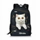 thumbnail image 2 of Black Denim Pocket Cat Student School Bag Kitten Printed Backpack Teenager Daily Casual Backpack Women Men Travel Rucksacks, 2 of 3