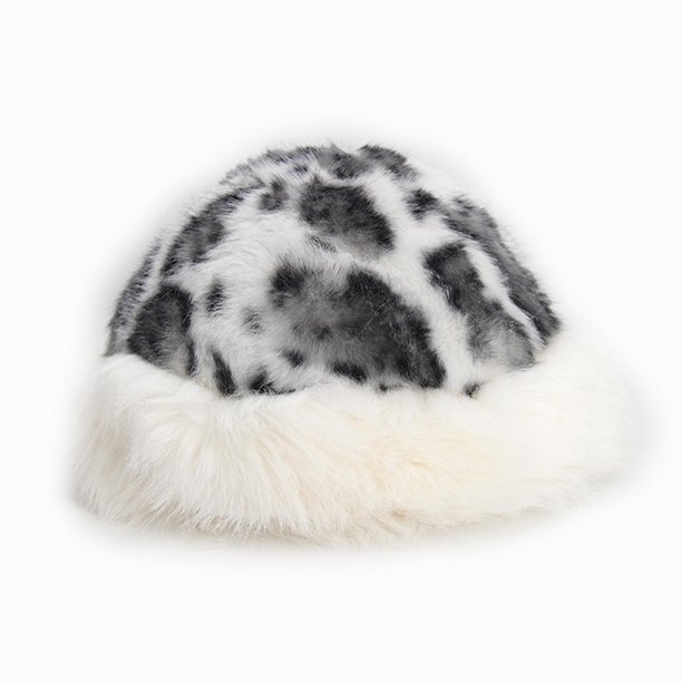 Gorro Ruso Mujer Peludo Animal Print Invierno Suave Abrigado blanco Talla Única