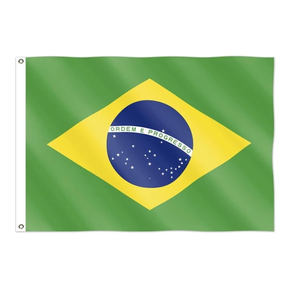 Bandera de Brasil Boolavard 90 x 150 cm impermeable, doble cara