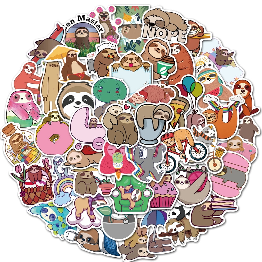 Estoykuku - Pack 50 Sticker Osos Perezosos Cute