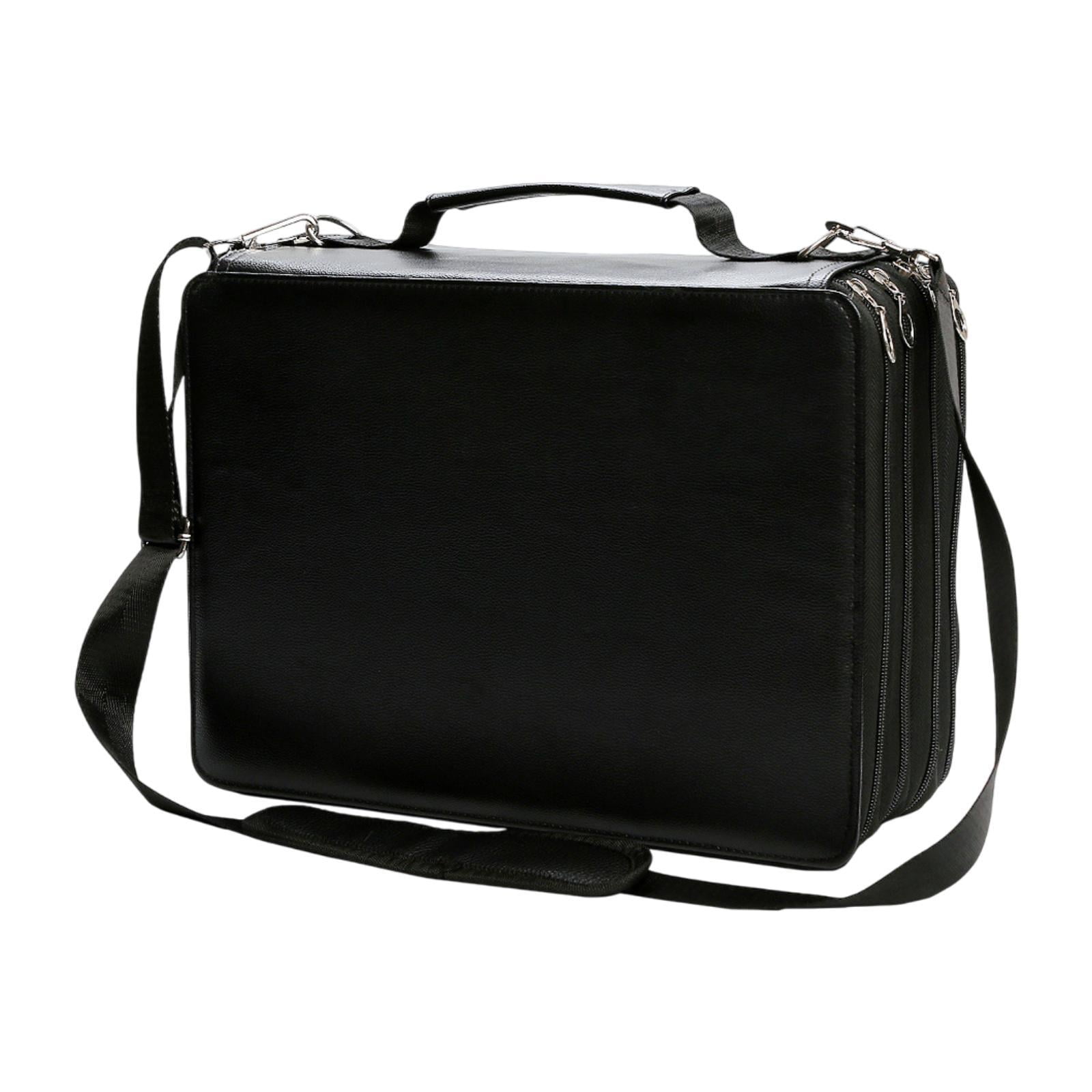 Magideal - Estuche Para Rotuladores, Práctico Estuche De Gran Capacidad Con Asa De Transporte, Bolsa De Transporte Para Rotuladores, Estuche De Bolígrafo Para , Negro