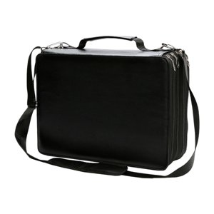 Magideal - Estuche Para Rotuladores, Práctico Estuche De Gran Capacidad Con Asa De Transporte, Bolsa De Transporte Para Rotuladores, Estuche De Bolígrafo Para , Negro
