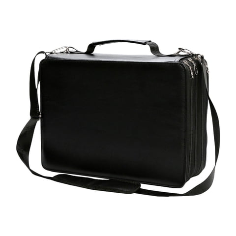 Magideal - Estuche Para Rotuladores, Práctico Estuche De Gran Capacidad Con Asa De Transporte, Bolsa De Transporte Para Rotuladores, Estuche De Bolígrafo Para , Negro
