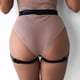 thumbnail image 2 of Arnés de cadena corporal de cuero punk, cinturón de cadena para la cintura, joyería corporal, cadena de pierna negra, liga sexy y linda, cadena de campaña para mujeres y niñas, 2 of 7