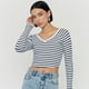 thumbnail image 3 of Polera Mujer M/L Cuello V Azul Marino Corona, 3 of 5