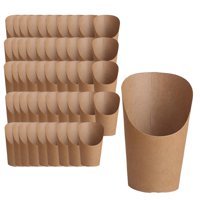 Magideal - 50 Uds. De Vasos De Papel Kraft Para Huevos, Suministros Para Hornear Fiestas, Conos De Papel Engrosados Para Hornear, Tienda, Boda , Marrón