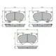 thumbnail image 2 of Pastillas Freno para auto Toyota Tacoma 2005-2015 Delantero, 2 of 3