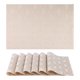 thumbnail image 1 of Juego de 6 manteles individuales de plástico para decoración de mesa de comedor, lavables, manteles de cocina, limpiar con un paño, dorado, 17.7*11.8 pulgadas, 1 of 6