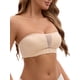 thumbnail image 4 of INSPIRE CHIC Sujetadores para Mujer sin Tirantes de Malla con Cierre Frontal Push Up sin Aros Bandeau Transpirable para Regreso a Clases Beige XL, 4 of 5
