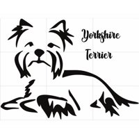 Rienda Libre Graphics - Decomural Yorkshire Terrier Lying Stylized Ws-80070