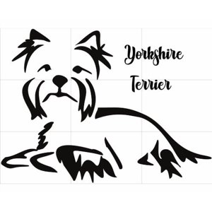 Rienda Libre Graphics - Decomural Yorkshire Terrier Lying Stylized Ws-80070