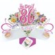 thumbnail image 1 of Tarjeta de Felicitación Pop‑Up 80.º Cumpleaños 3D, 1 of 9