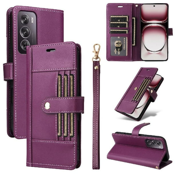 FOXDOCK Funda tipo Cartera para Realme 12 Pro Plus – Cubierta de Cuero PU con Múltiples Ranuras, Bolsillo para Efectivo y Correa de Muñeca