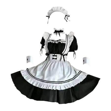 Disfraz De Sirvienta Vestidos De Sirvienta Clásico Dulce Lolita Traje De Sirvienta De Anime Japonés Xl