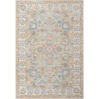 Area Rug Momeni Anatolia, Color Azul Claro, 60 Cm X 90 Cm, Lana Y Nailon