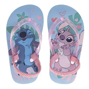 Sandalias Disney Stitch And Angel Girls Azules 5-6T