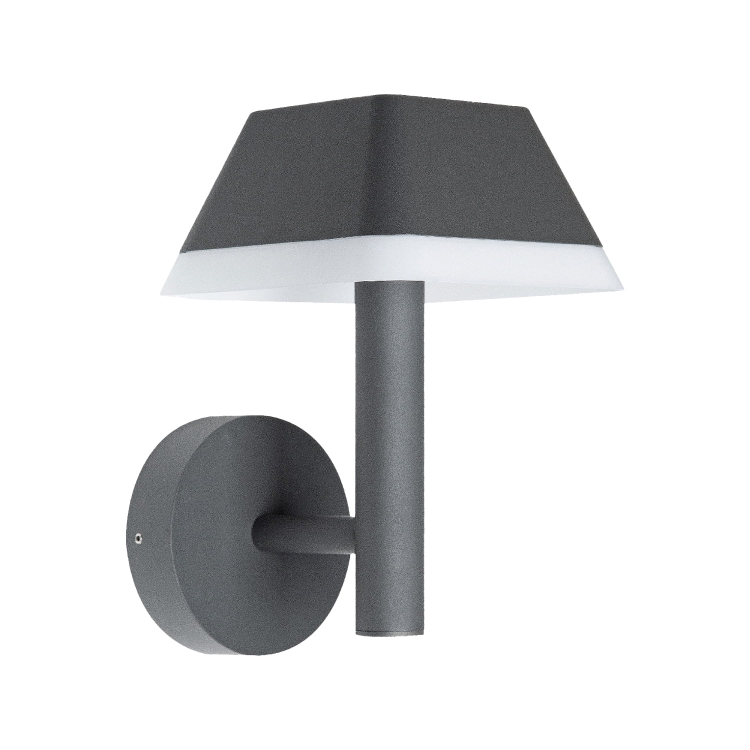 Want - Apliqué Led Farol Pro Grafito 12w Luz Cálida