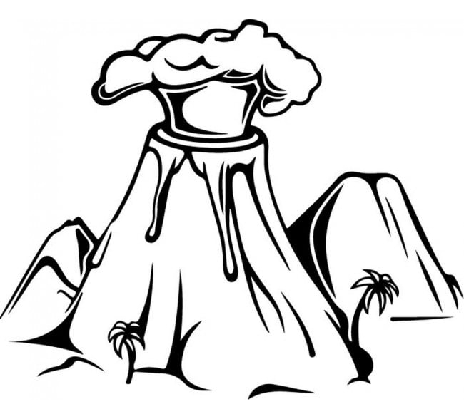 Rienda Libre Graphics - Decomural Volcano Prehistoric Dinosaur Ws-32986