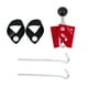 thumbnail image 5 of Cubierta De La Punta Del Poste De La Lona Soporte De La Tienda Del Toldo Soporte De La Mosca De La Tienda Rojo Con Correas, 5 of 5